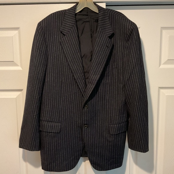Brioni Nomentano Vintage Navy Pinstripe 100% Wool Sport...